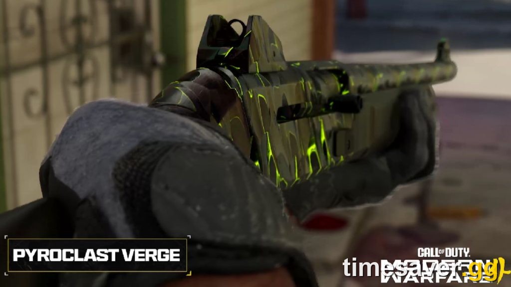 MW4 gun-inspect showing the Pyroclast Verge camo