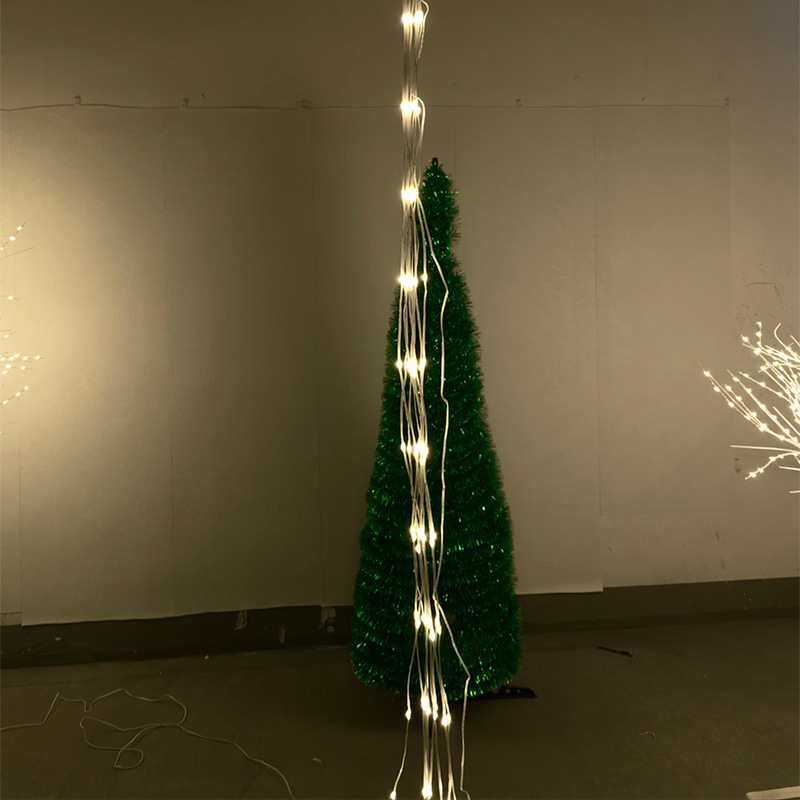 LED-Weihnachtsbaumspitze mit Lichtdraht, 3 m, USB