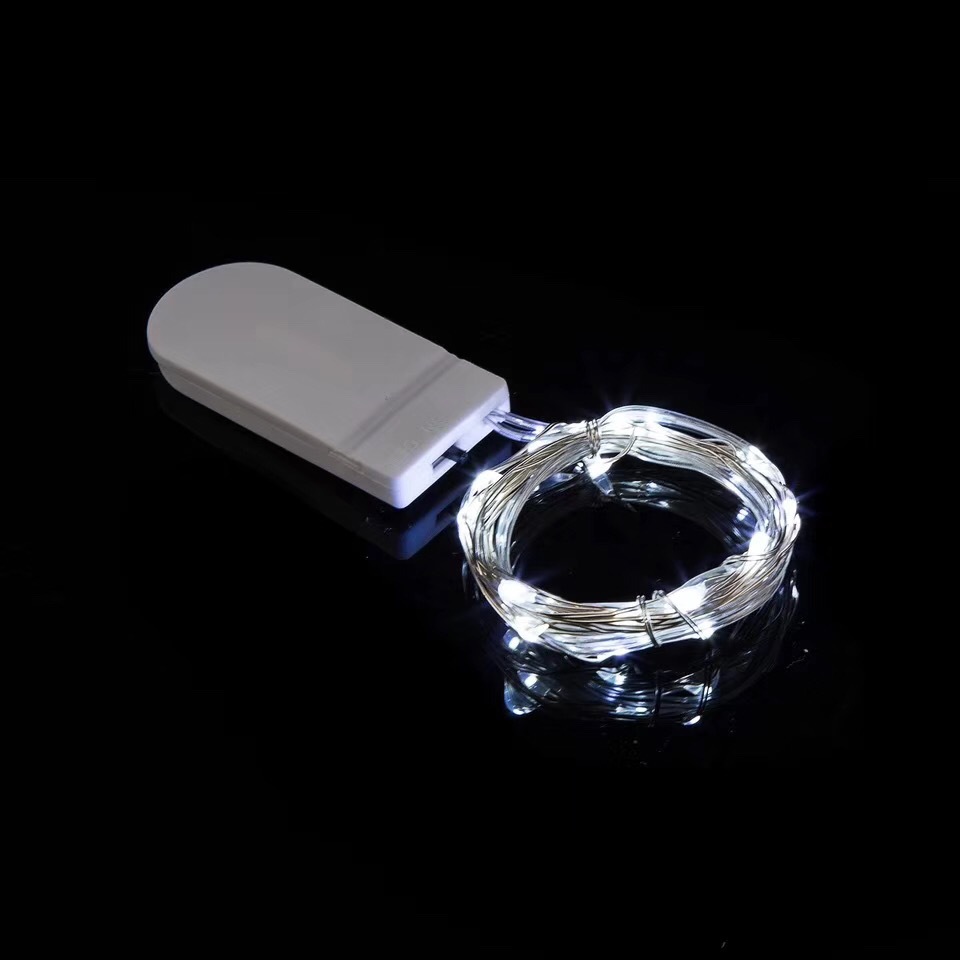 LED Copper Wire Light String with Button Cells