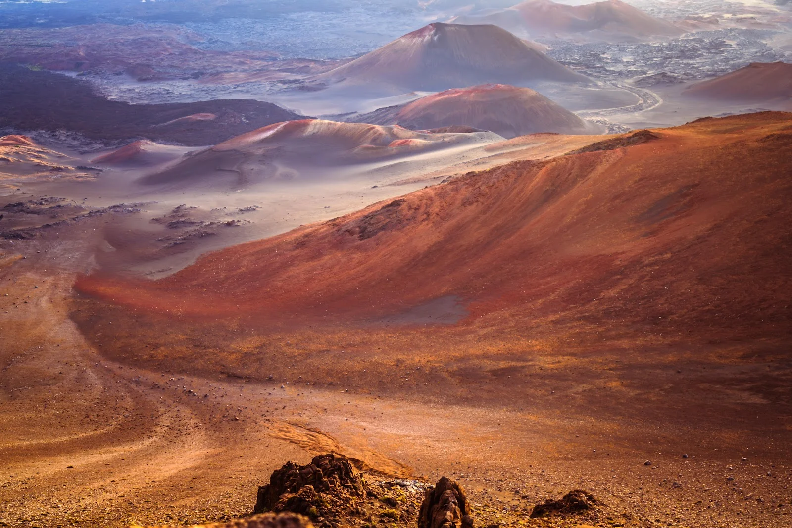 Volcanic Landscape, Mars Landscape, Haleakala, Hawaii Scenery 8K Wallpaper Background (8178x5452)