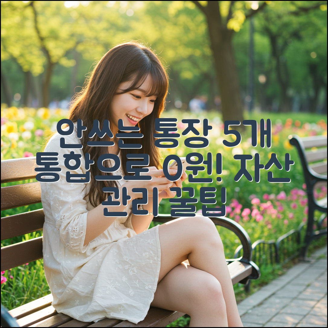 안쓰는 통장 5개, 통합관리로 0원 만들기!