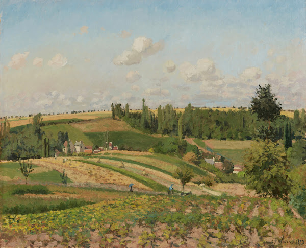 Paysage aux Pâtis Pontoise la moisson 1873