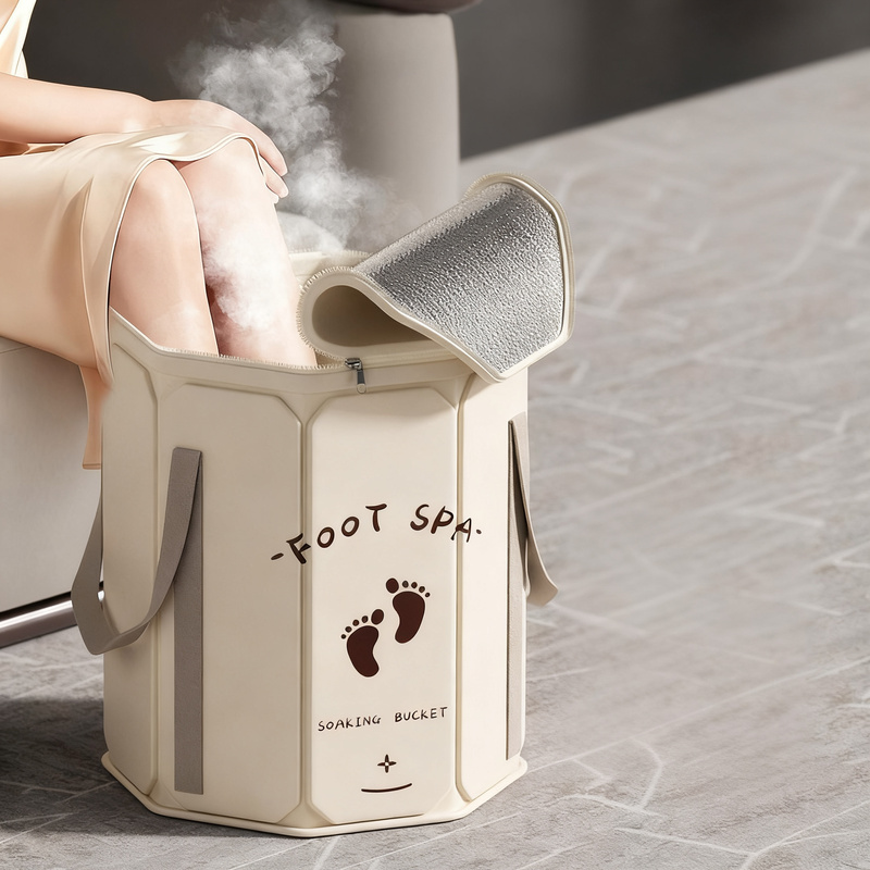 Portable foot bath made of PVC, foldable