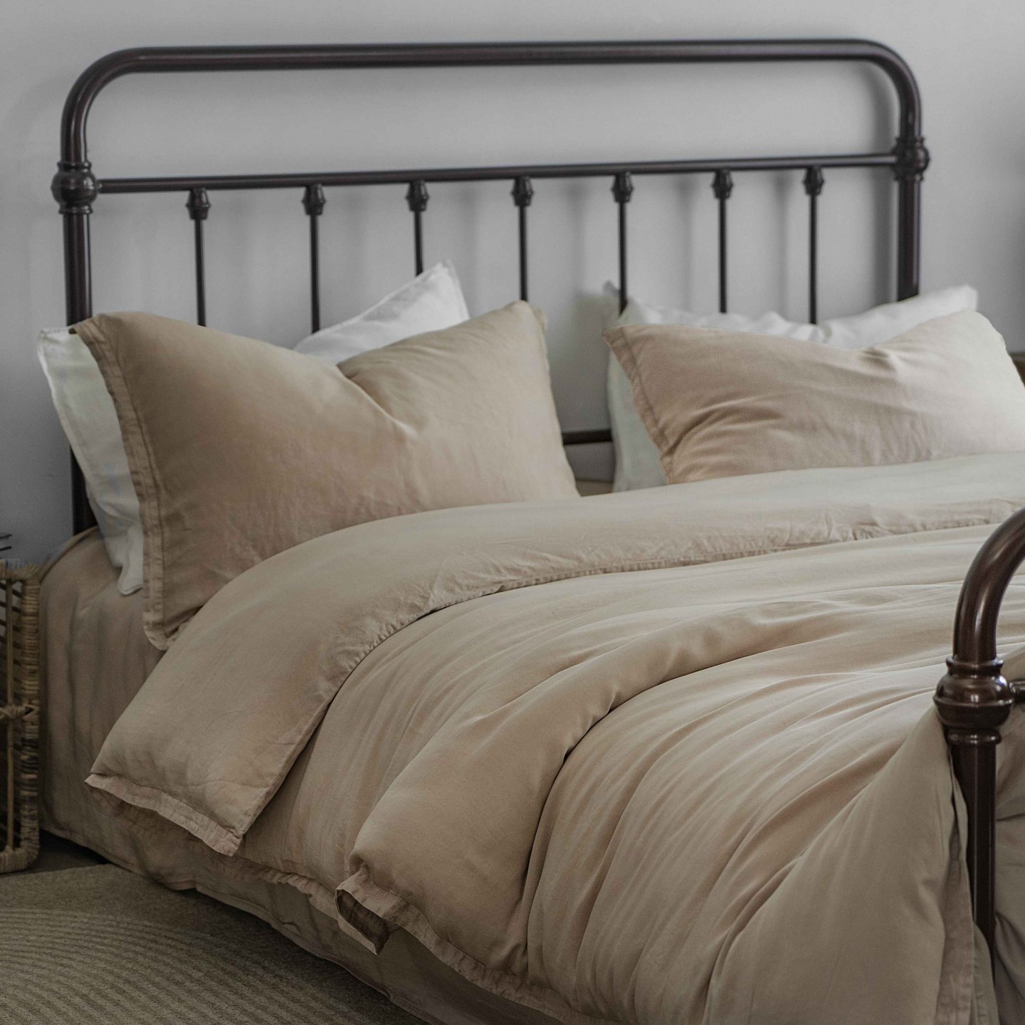 Lyocell bedding set, 4-piece, vintage look