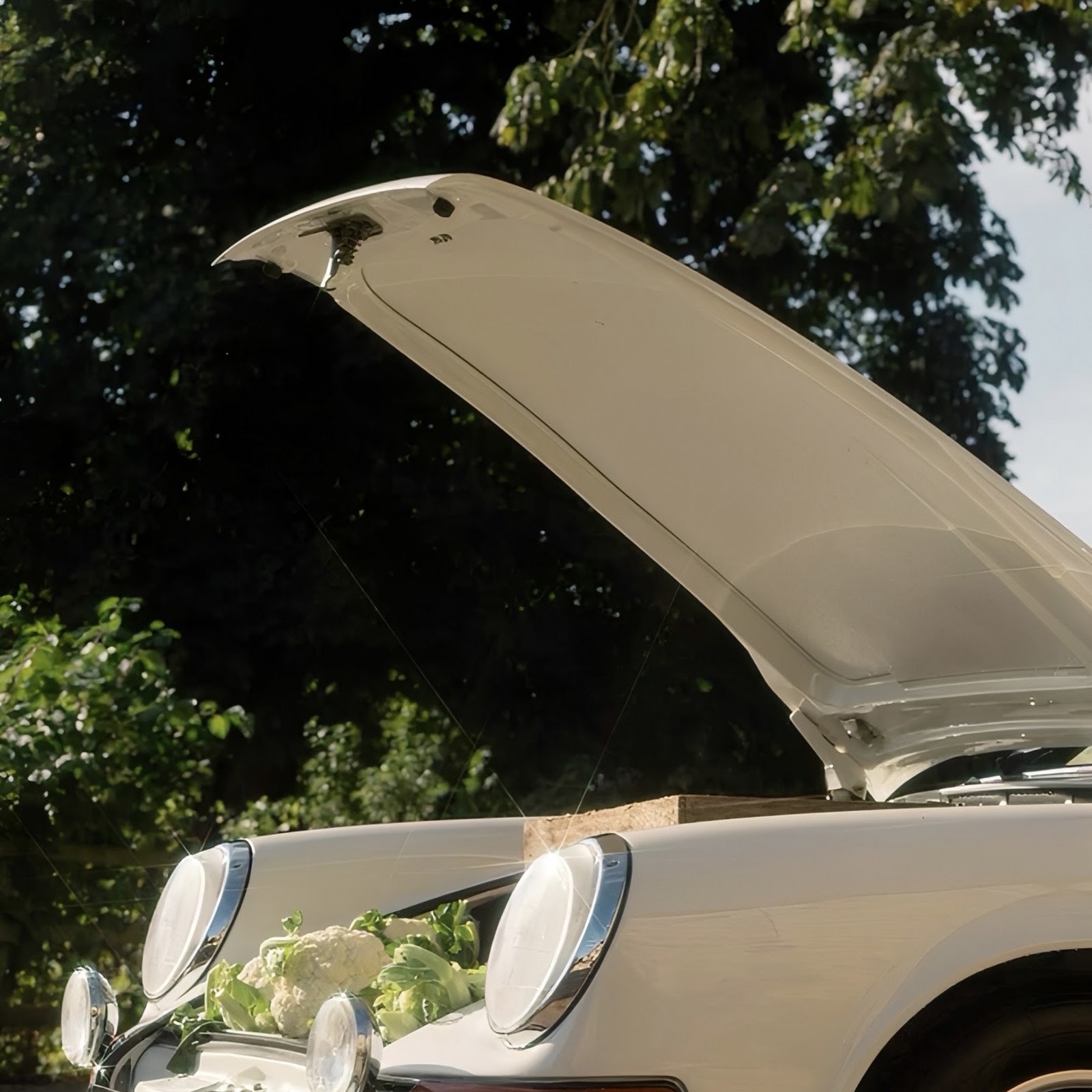 Download Classic White Porsche 911 Outdoors Full HD iPhone