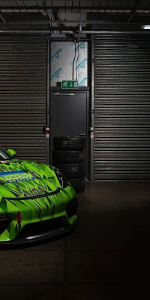 Porshe, Cayman, Gt4, Racing, Garage 4K Wallpaper Background