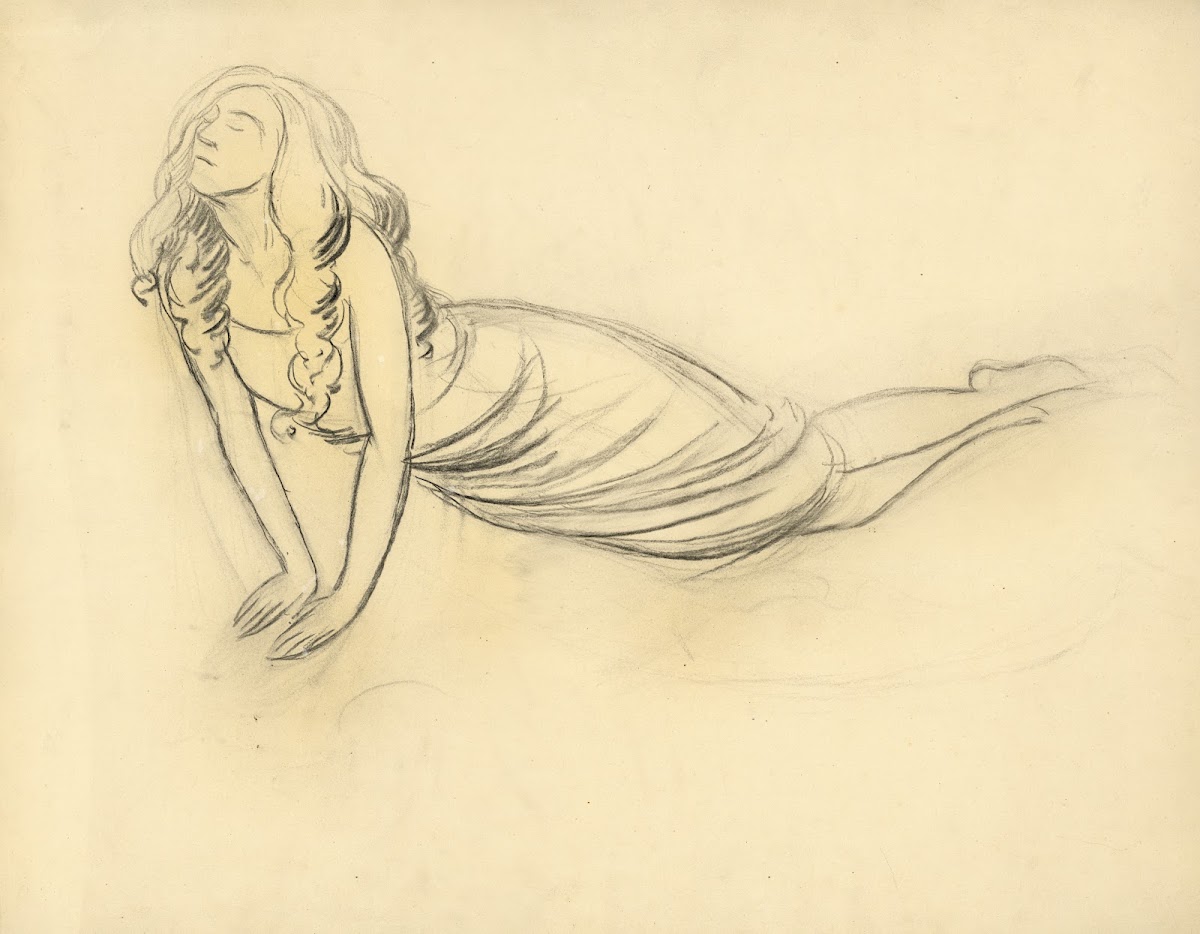 Actrice of Danseres grote schets