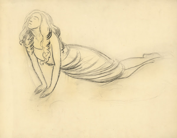 Actrice of Danseres grote schets