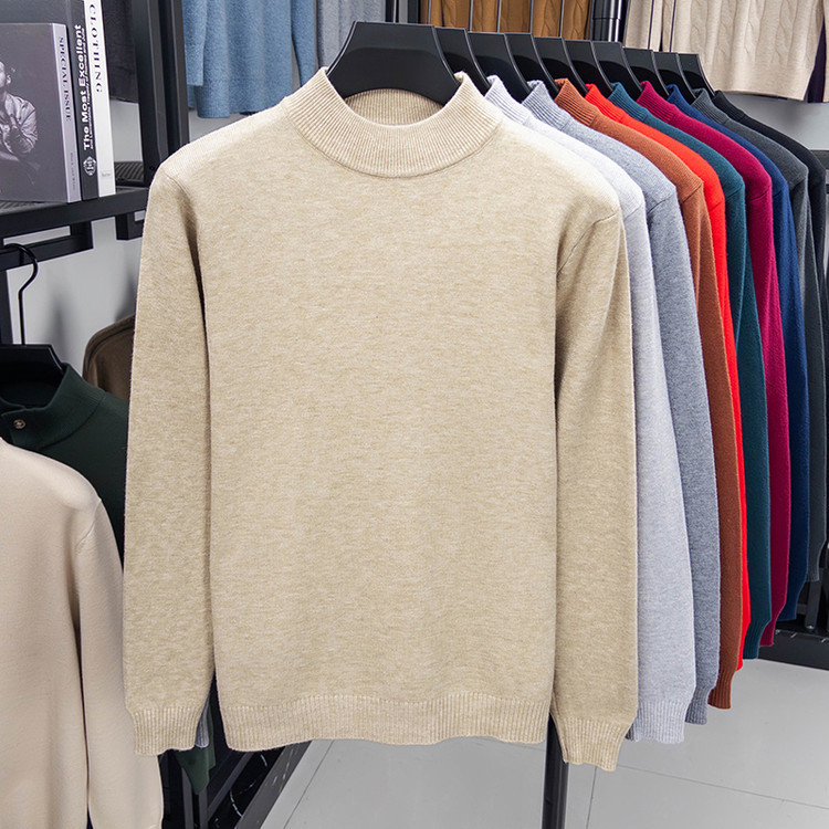 Men's Roll Neck Sweater Made of Pure Wool