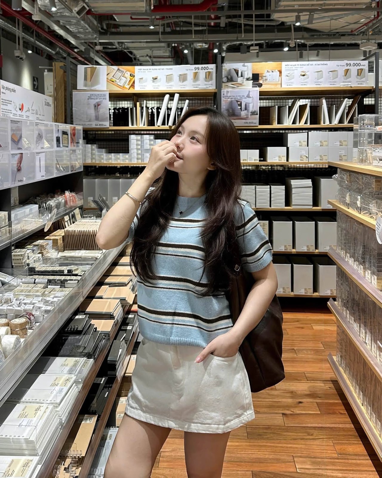 Áo len ngắn tay cổ tròn sọc ngang XONXEN SHOP 1229 – Image 8