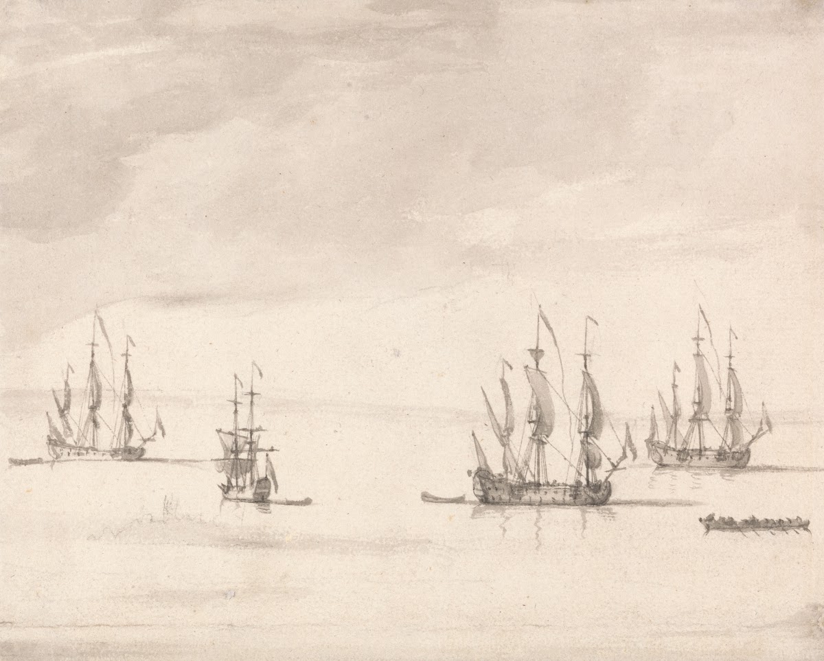 Men of War off Sheerness