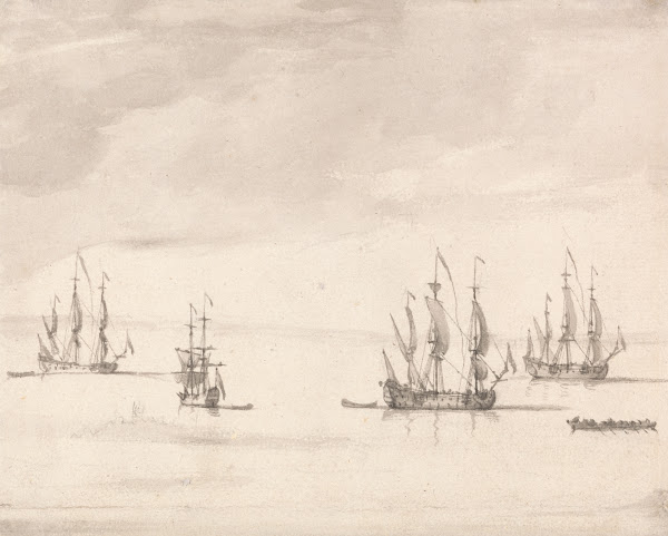 Men of War off Sheerness