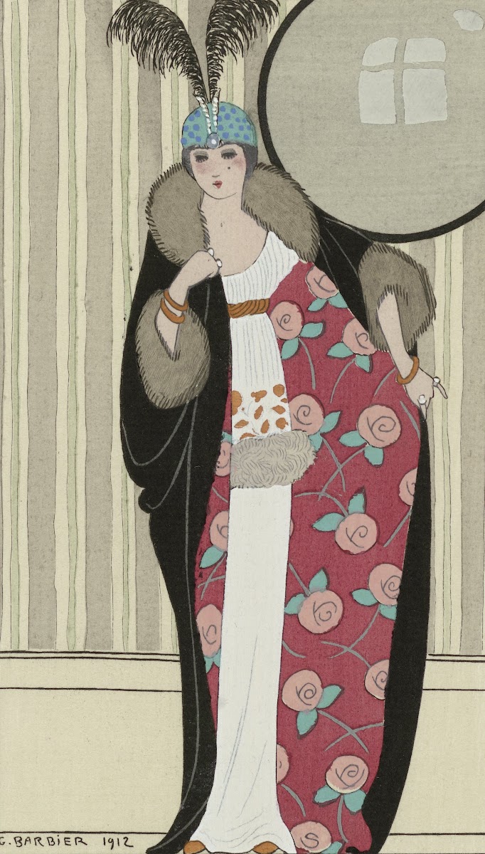 Robe de crêpe de Chine blanc 1912