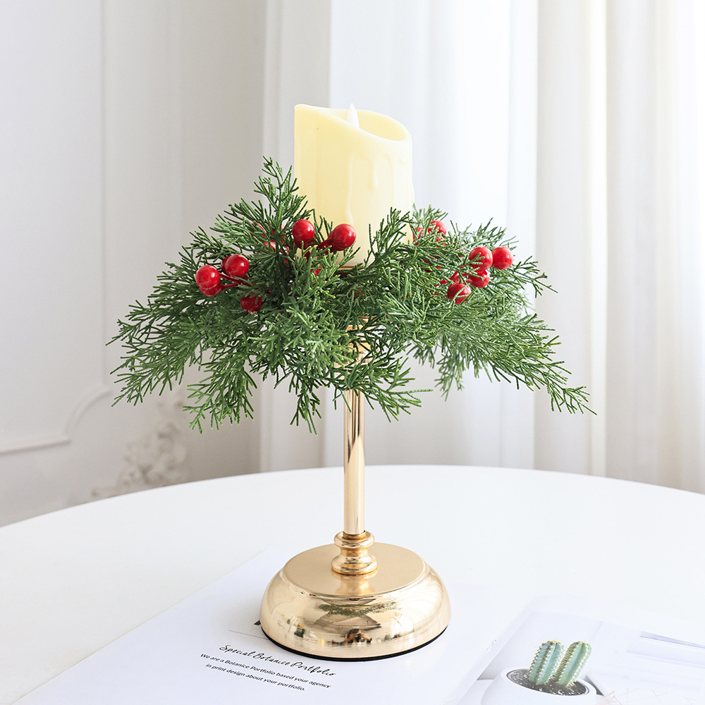 Christmas wreath for candle holders