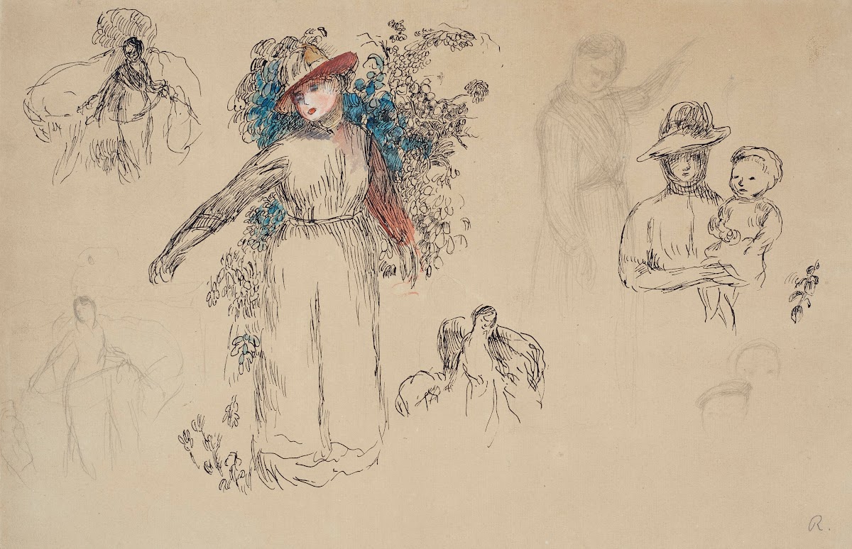 Etudes Femme au jardin circa 1890