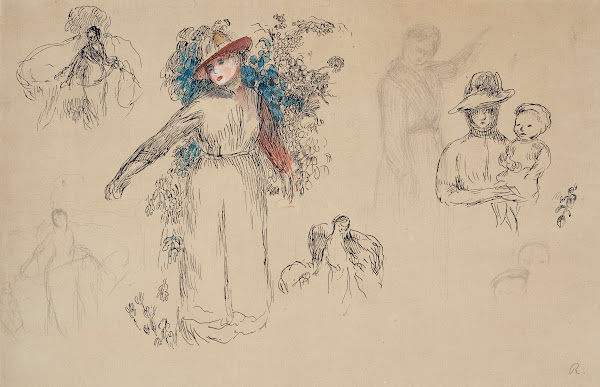 Etudes Femme au jardin circa 1890