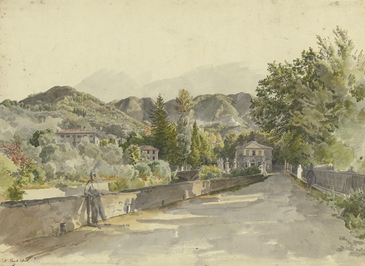 Ingresso a Marglia Colla Villa del Marchese Luchesimi 1830