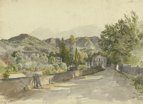 Ingresso a Marglia Colla Villa del Marchese Luchesimi 1830