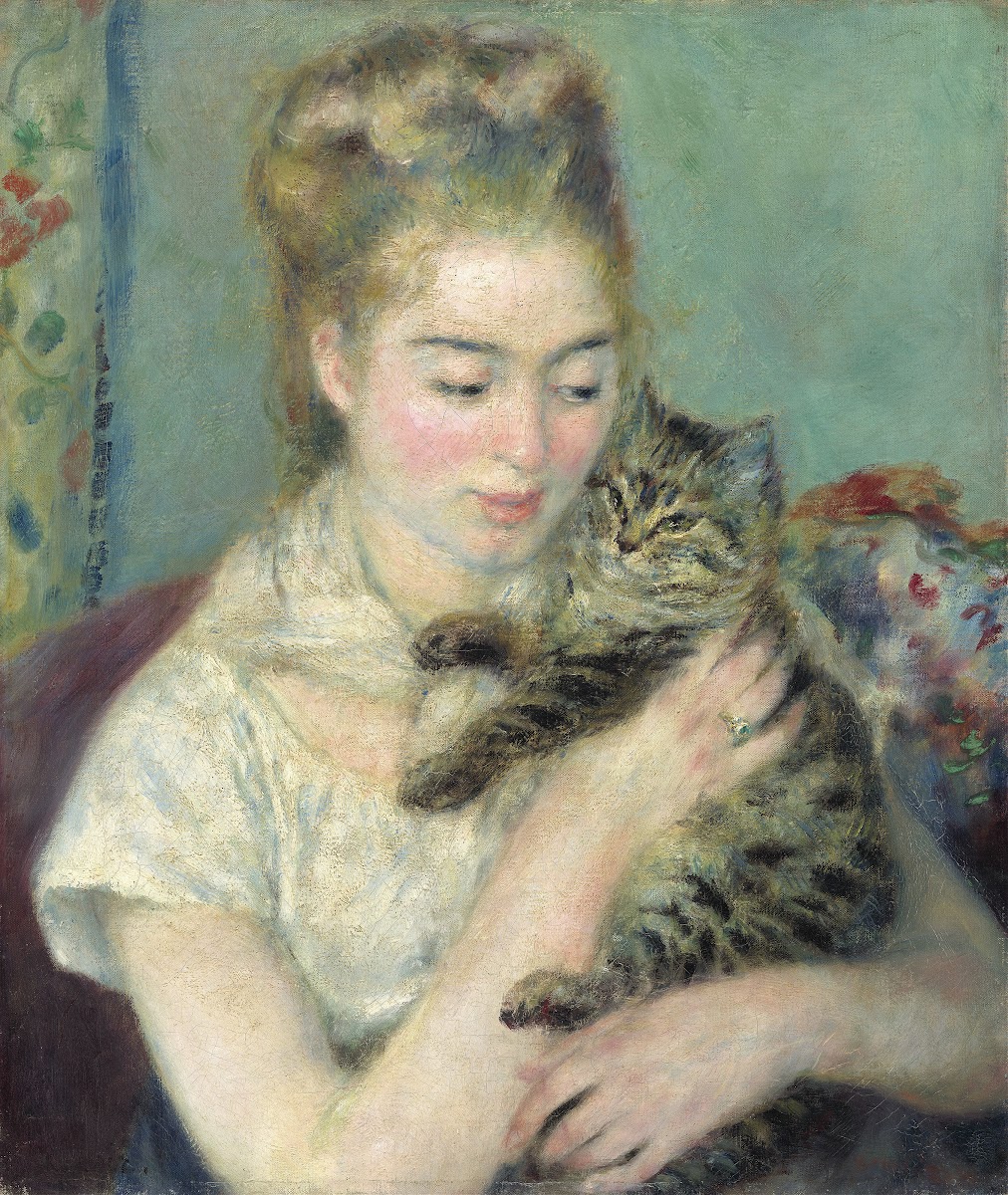 Woman with a Cat c 1875