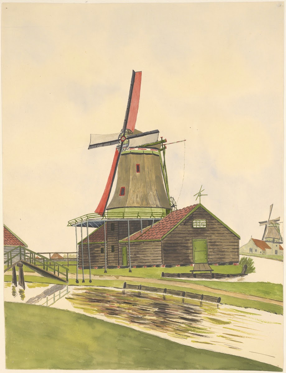 molen oliemolen De Vlijt Zaandijkerwegje te Wormerveer gesloopt 1879 1930 1940