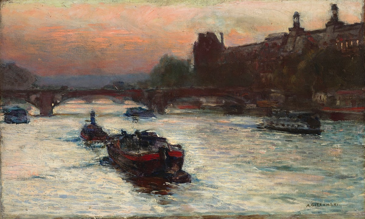 Evening by the River Seine study c 1892 c 1893