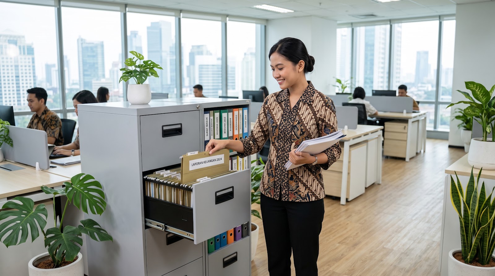 Lemari kabinet arsip dokumen kantor minimalis modern COCOUP