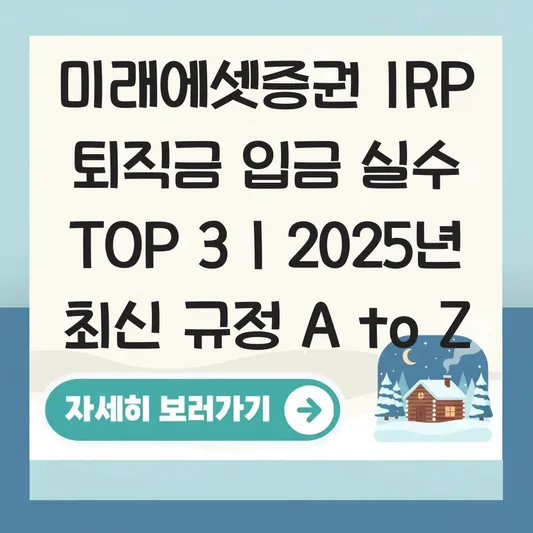 미래에셋증권 IRP 퇴직금 입금 받는 법 대표 이미지