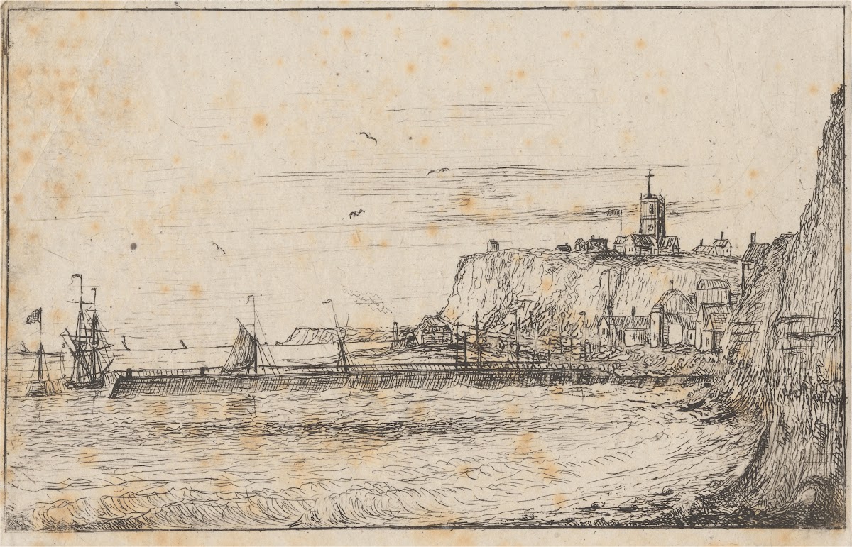 Harbour Scene with Town