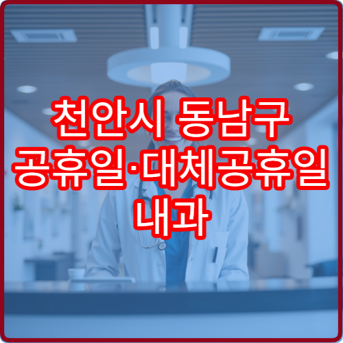 천안시 동남구 공휴일·대체공휴일 내과 진료 병원 감기·장염 치료 상담 가능
