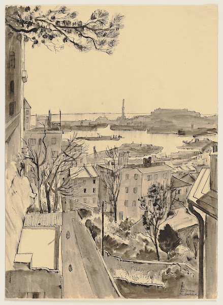 Blick vom Castelletto auf Genua 1931