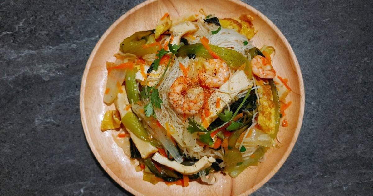 Bún gạo xào thập cẩm