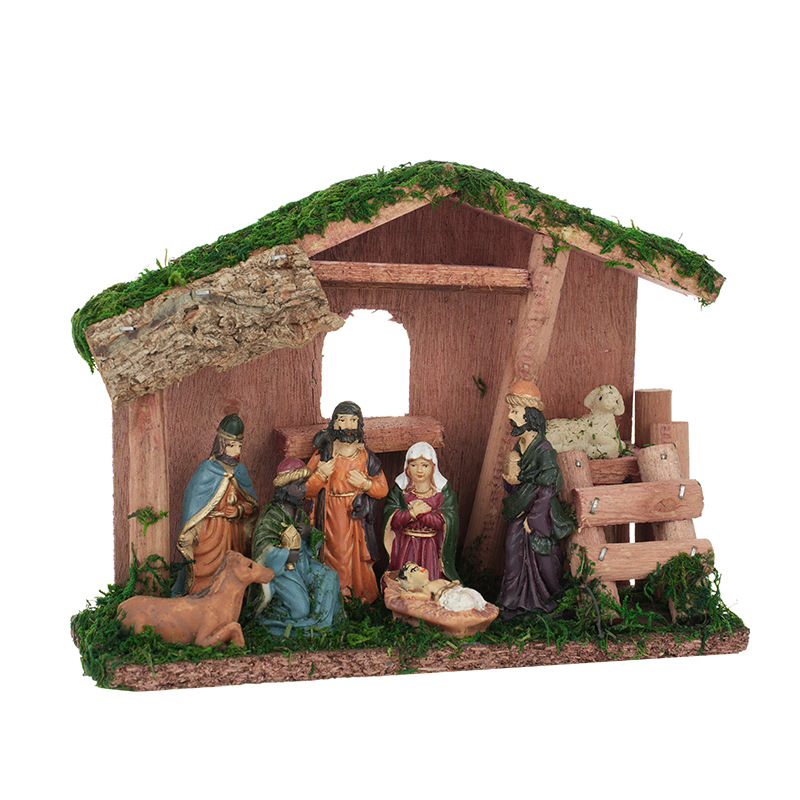 Wooden Christmas Nativity Decoration