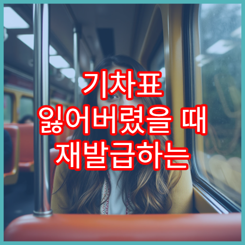 기차표 잃어버렸을 때 재발급하는 간단한 방법