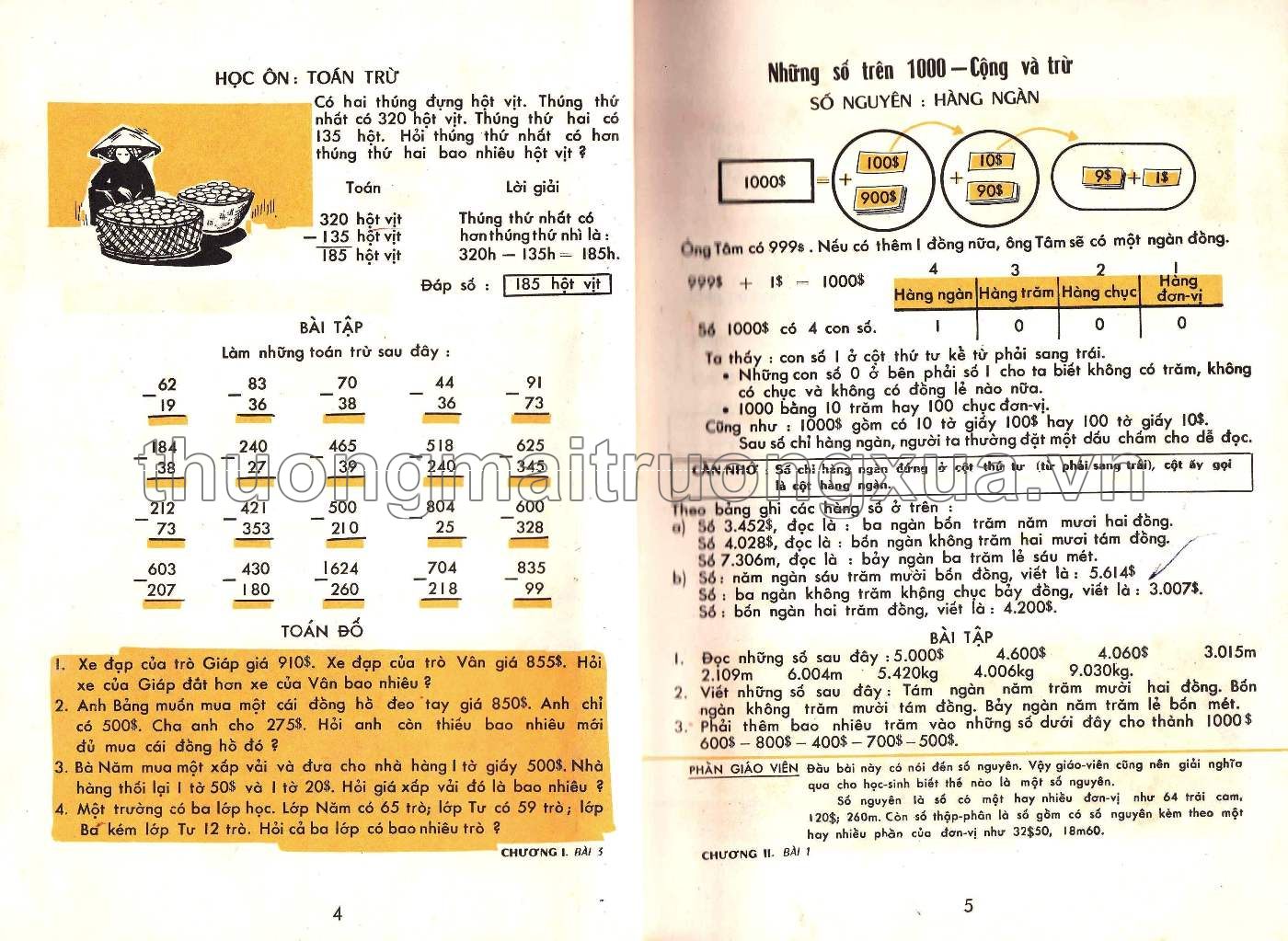Em học toán lớp ba (1965) - Trang 10