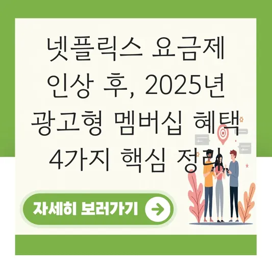 넷플릭스 요금제 인상 후 광고형 멤버십 화질 및 동시 접속 인원 제한 대표 이미지