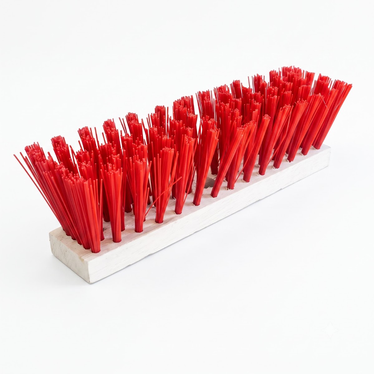 30CM SQURE END RED PET BROOM (6-ROWS)