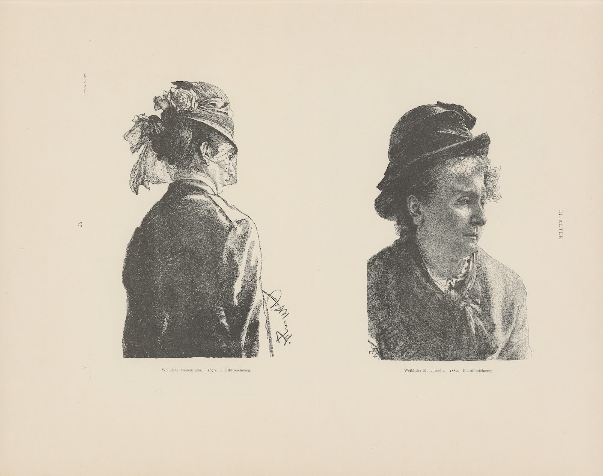Weibliche Modellstudie 1879 Weibliche Modellstudie 1895