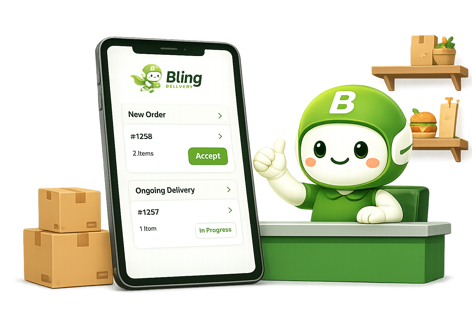 Bling Delivery Prop