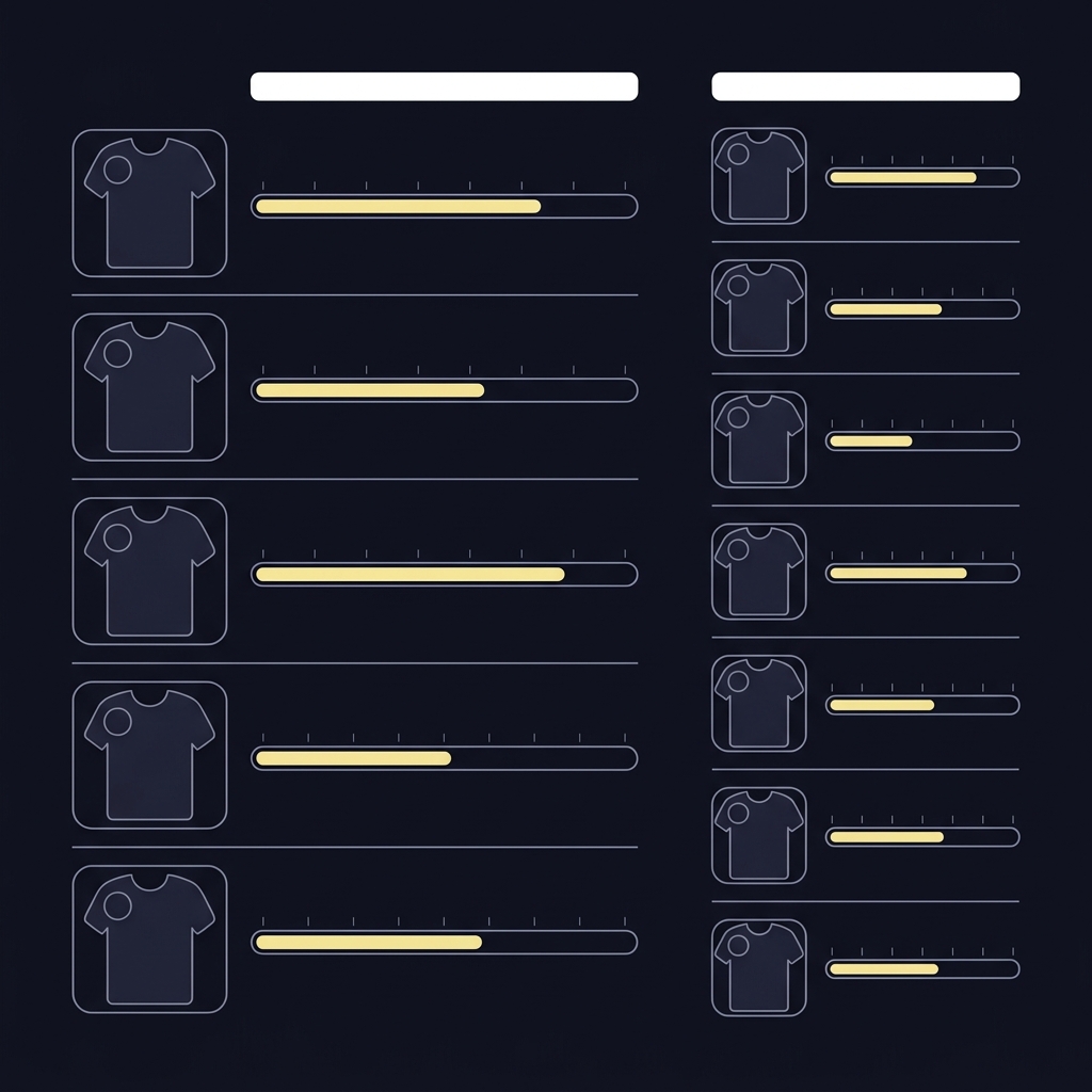Using Efficiency Ratings in College Basketball minimal 2D vector infographic lineup grid showing starter and bench net efficiency bars in Funded Plays brand colors