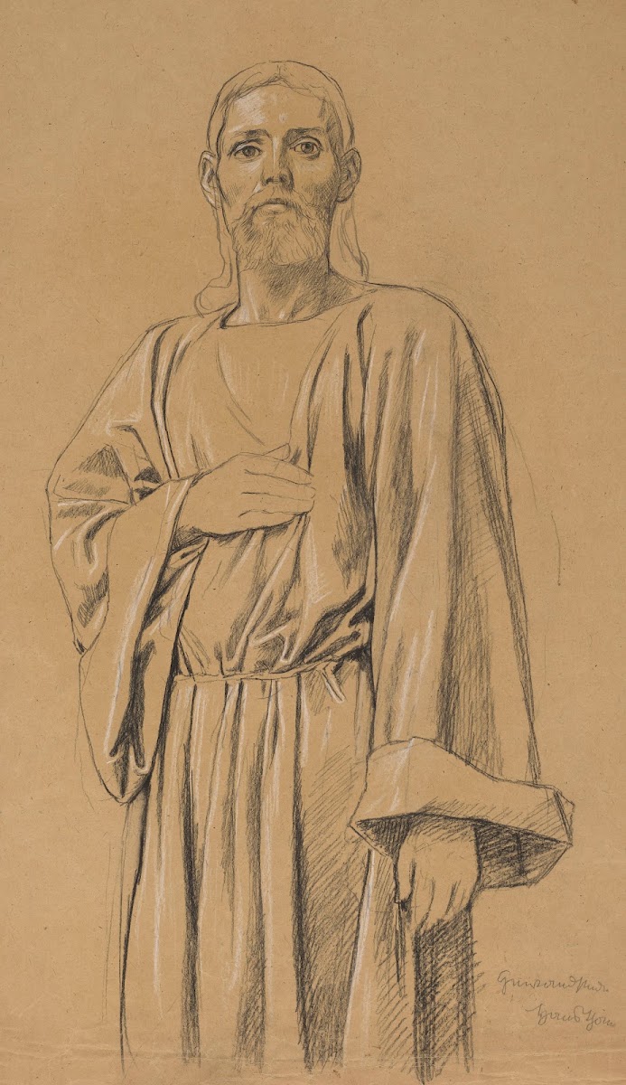 Sketch of the figure of Christ 1896