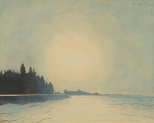 De zeedijk te Oostende van op het staketsel gezien 1910