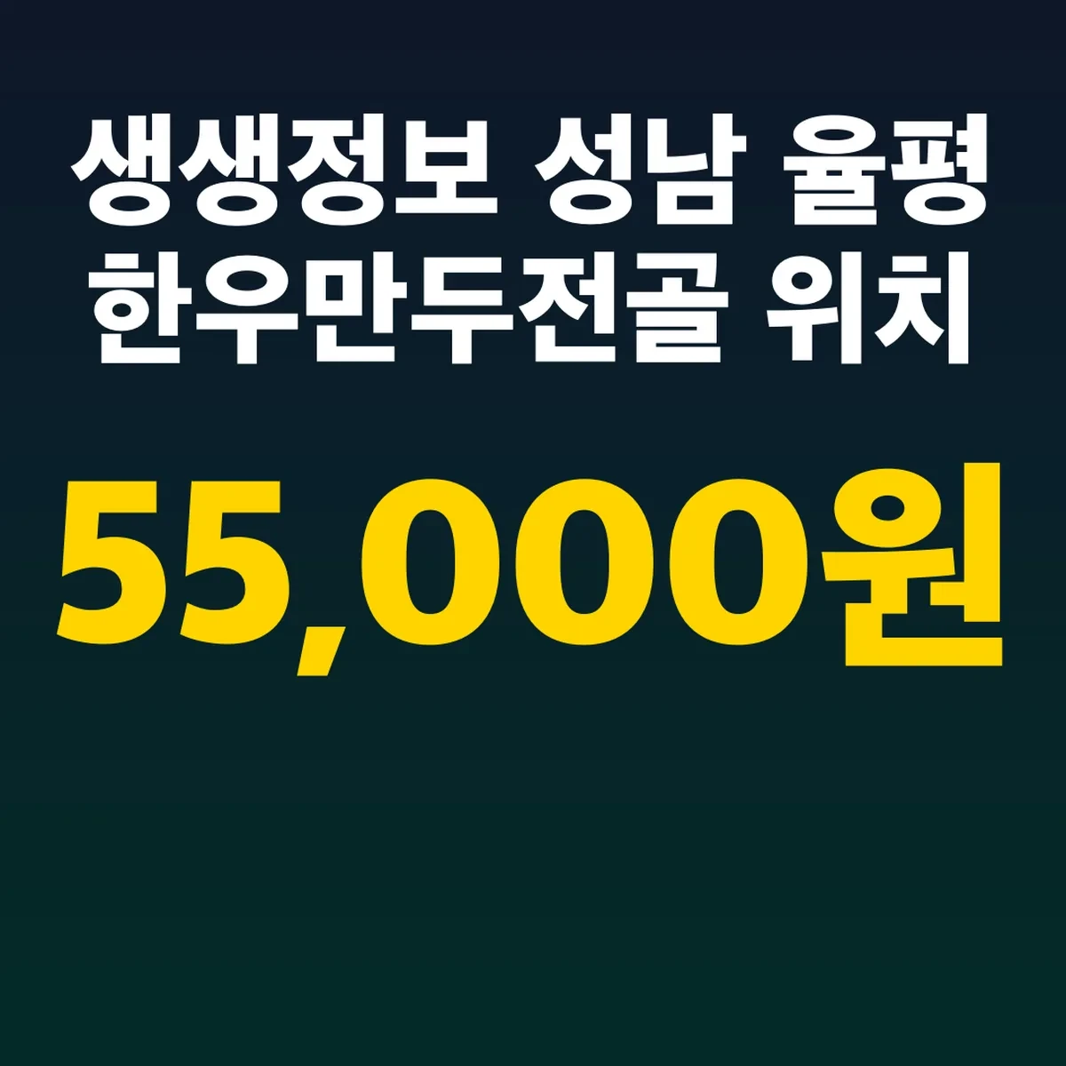 생생정보 성남 율평 한우만두전골 위치, 55,000원
