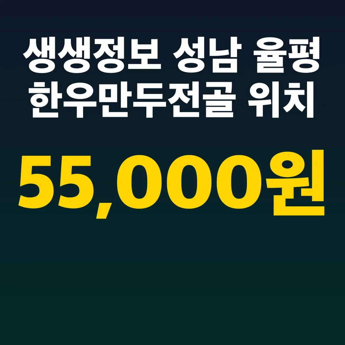 생생정보 성남 율평 한우만두전골 위치, 55,000원