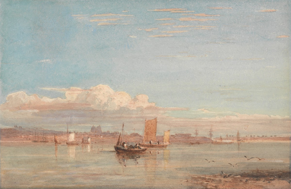 Greenwich Hospital from Woolwich Reach 1820s