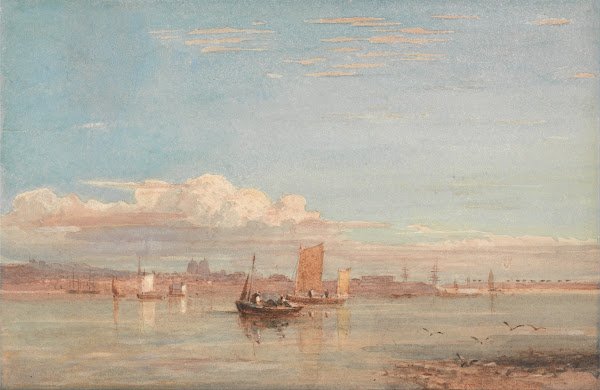 Greenwich Hospital from Woolwich Reach 1820s
