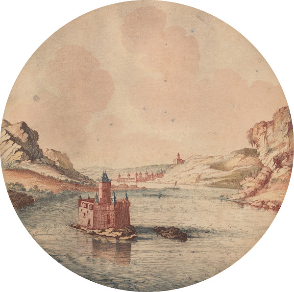 Gezicht op burcht Pfalzgrafenstein bij Kaub 1688 to 1698