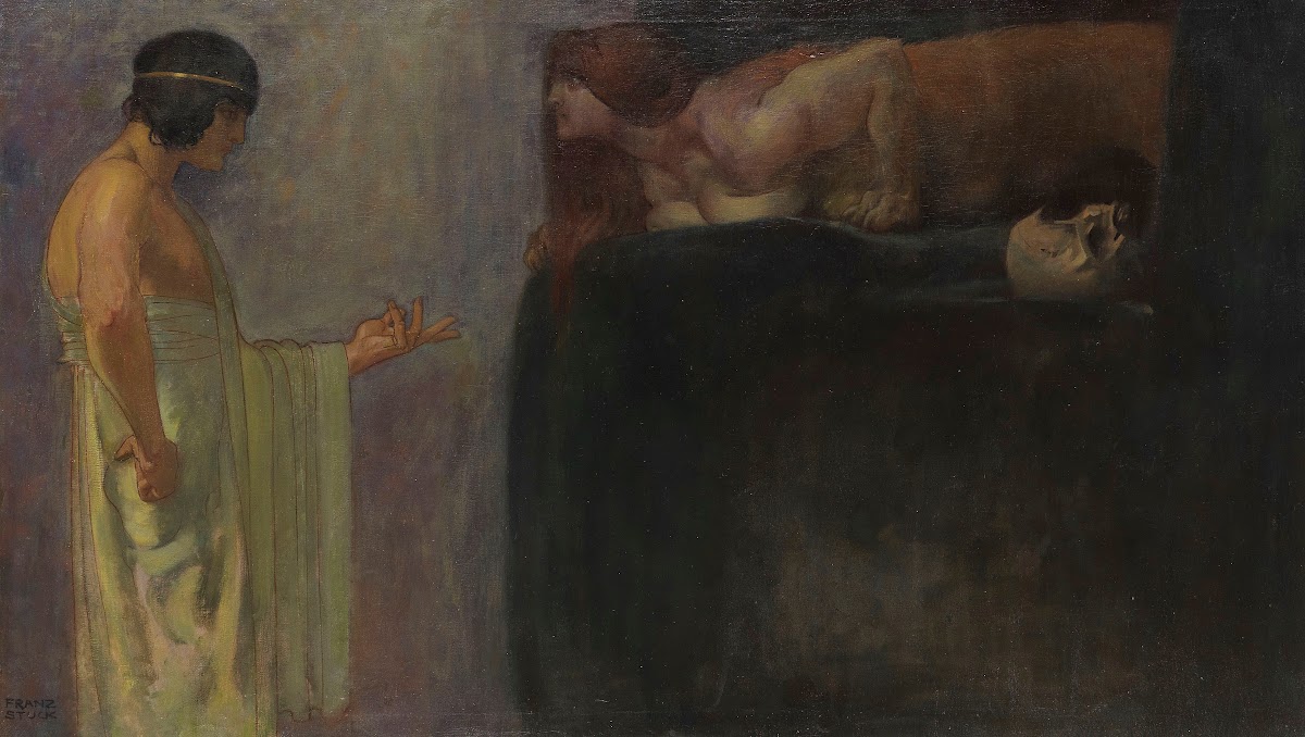 Oedipus solves the mystery of the Sphinx 1891