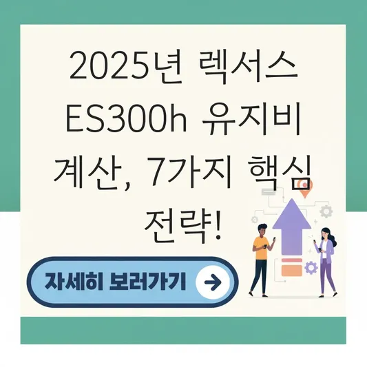 렉서스 es300h 유지비 계산 대표 이미지