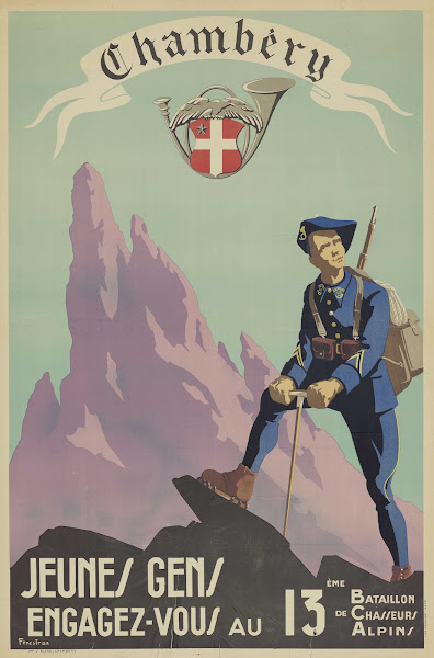 Affiche de recrutement de lArmée de Vichy  13e bataillon de chasseurs alpins de