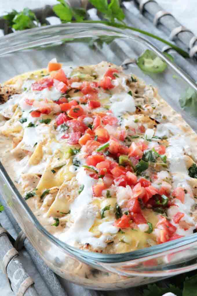 SOUR CREAM CHICKEN ENCHILADAS RECIPE